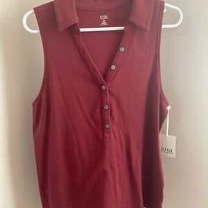 a.n.a Women's Red Sleeveless Top